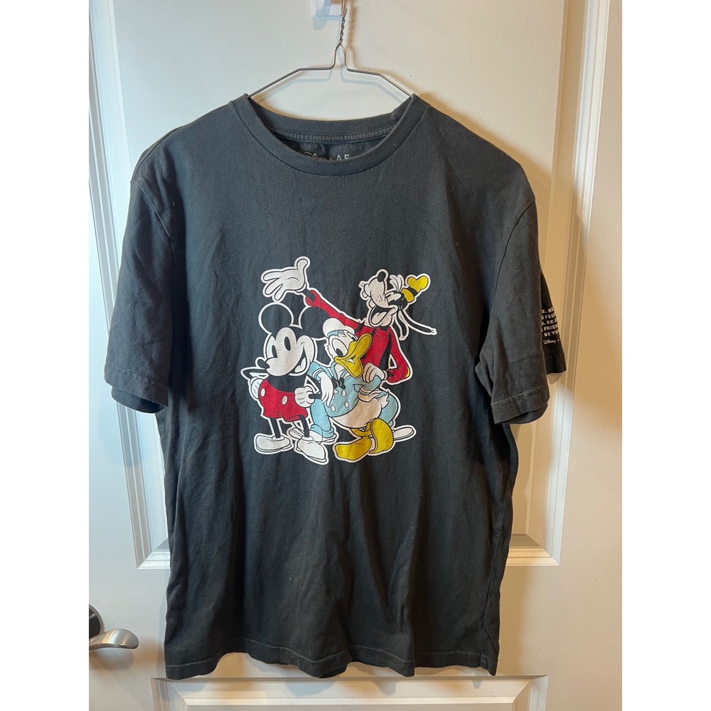 American Eagle Mens T-Shirt Disney Graphic Black Small